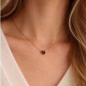 Dainty Gold Heart pendant Initial “C” Necklace